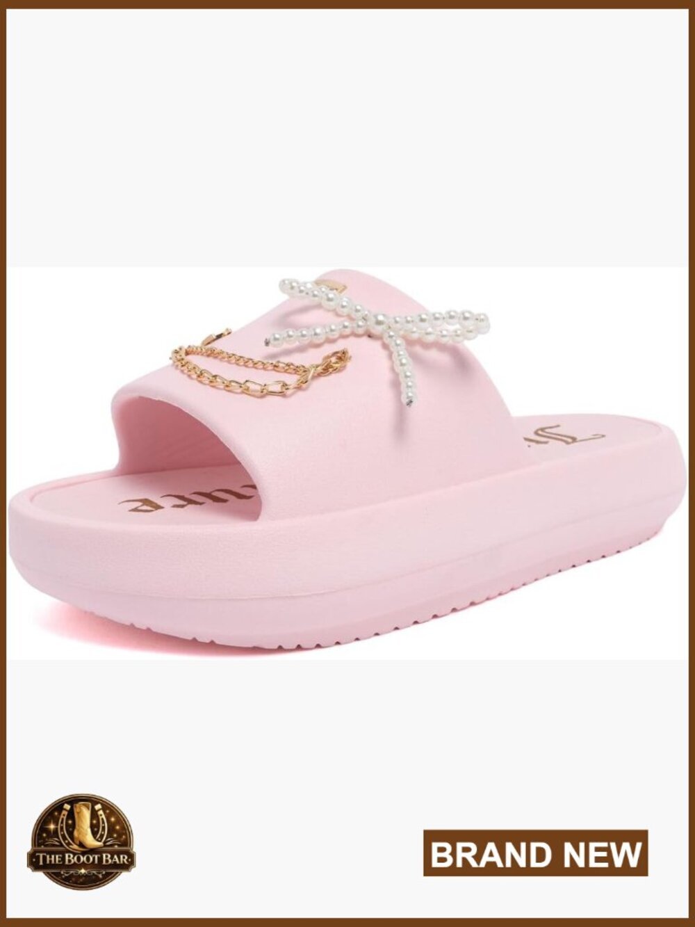 Platform Slide Sandals, Lightweight Comfort Pool Shoes Waterproof Summer Beach